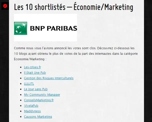 ConseilsMarketing.Fr dans la shorliste des Golden Blogs Awards 2012 63