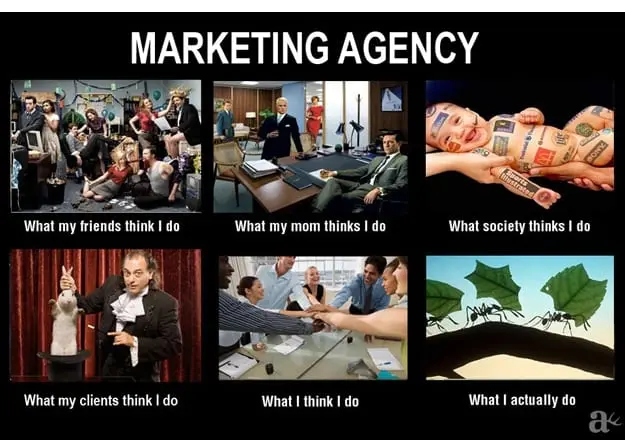 ce que pense les gens quand je leur dit que je bosse dans le marketing