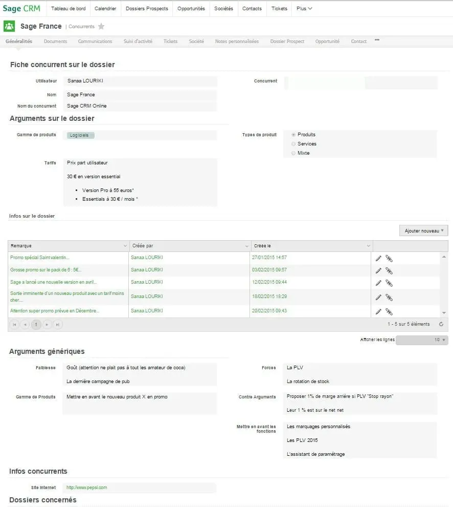 fiche concurrentielle crm
