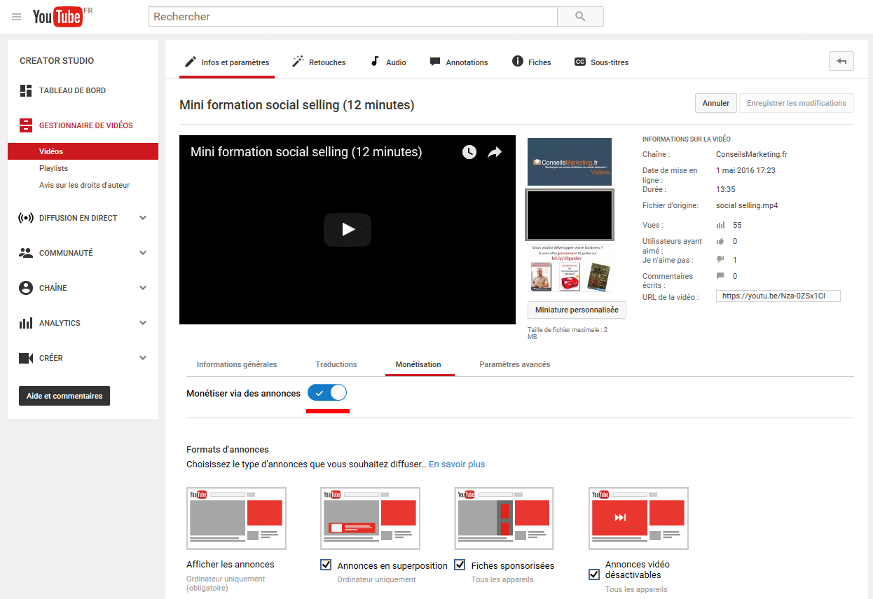 Les publicités de vos concurrent s'affichent sur vos vidéos Youtube ? 34