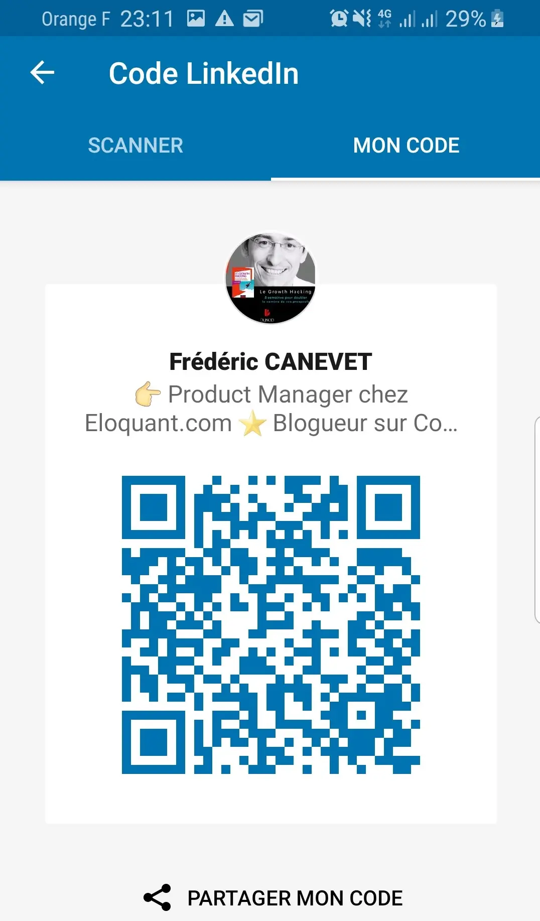 Utilisez l'App Linkedin et le QR code Linkedin pour scanner vos contacts lors d'un salon, d'une soirée networking... 12