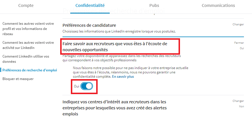 Comment faire savoir aux recruteurs sur Linkedin que vous êtes à la recherche d'un emploi 10