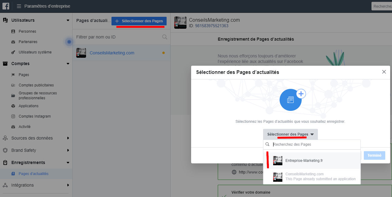 Comment enregistrer sa Page Facebook en Page d'Actualités Facebook ? 3