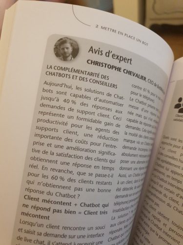 Découvrez mon dernier livre "Dopez votre business avec les chatbots" ! 13
