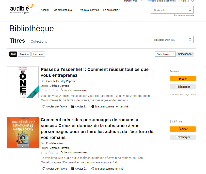 Le livre audio, le meilleur moyen de lire plus de livres ! Je suis passé de 2 ou 3 livres / an à plus de 10 ! 103