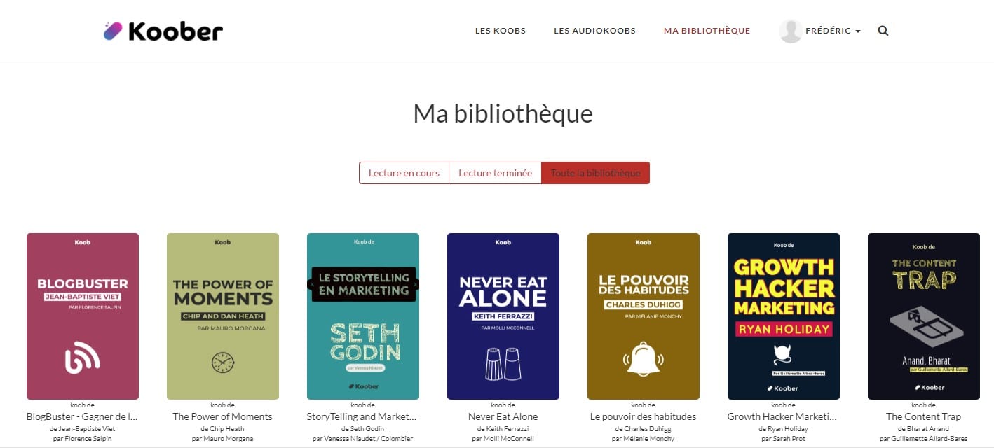 Découvrez la synthèses des meilleurs livres business avec Koober ! 89