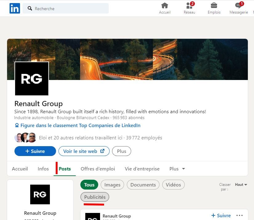 Espionnez les publicités Linkedin de vos concurrents ! 6