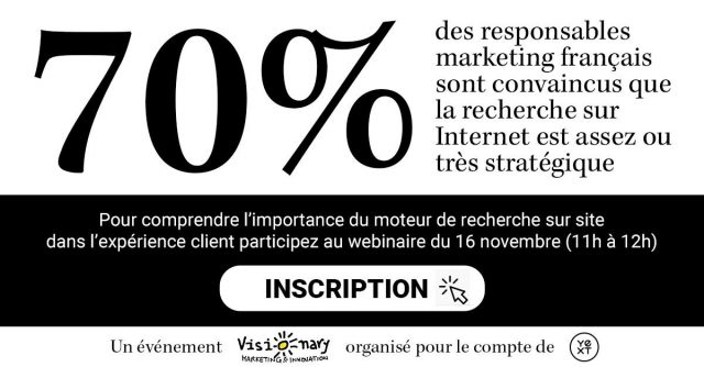Comment les moteurs de recherche internes des sites web impactent l'expérience client et la conversion ? RDV le 16 Novembre à 11h pour le savoir ! 5