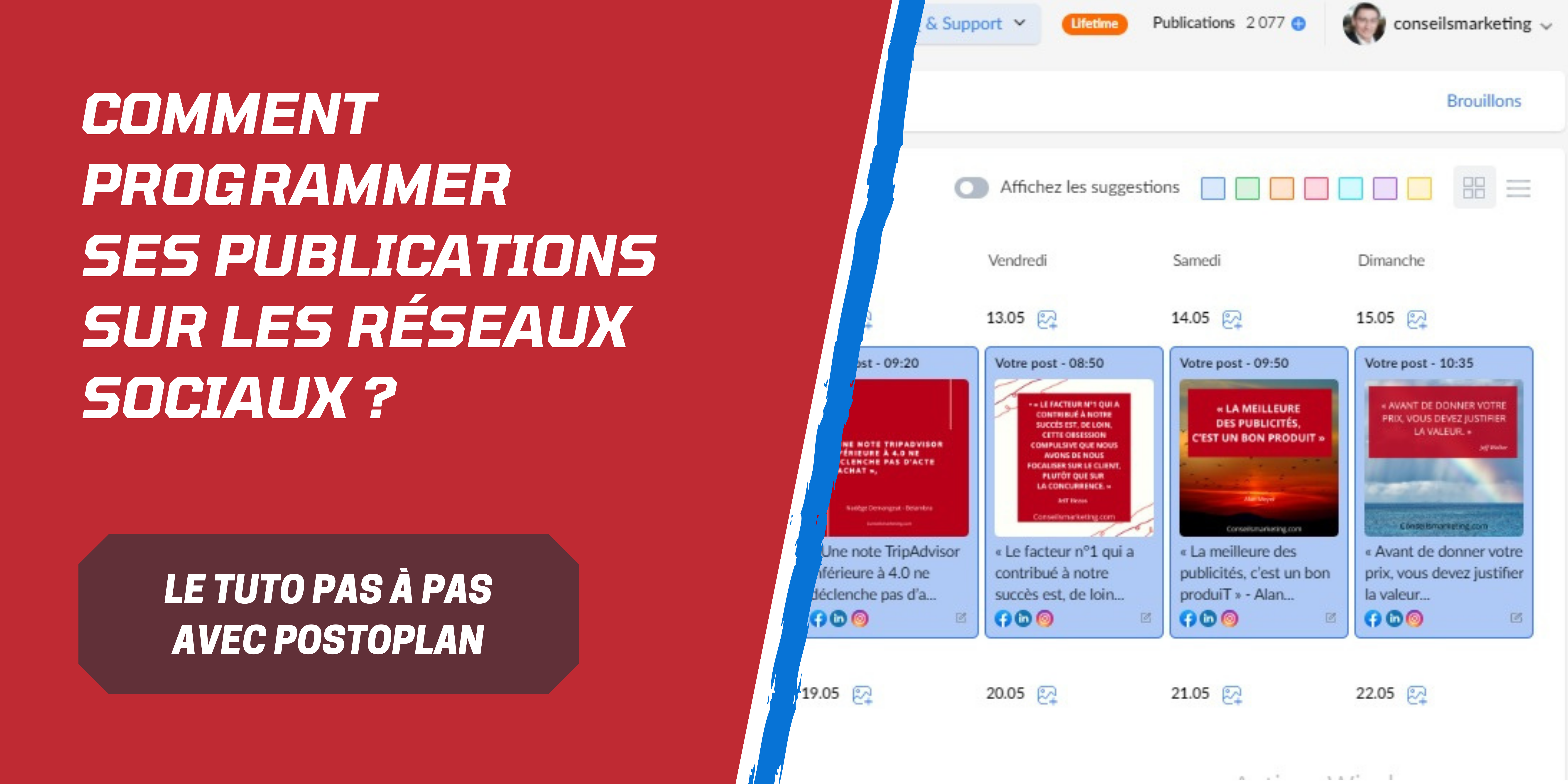 Comment programmer ses publications sur les réseaux sociaux ? Le tuto pas à pas avec Postoplan 33