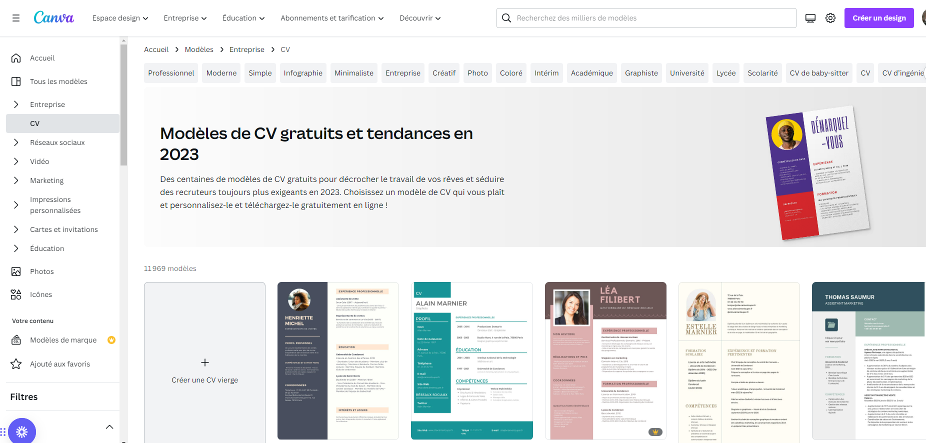 Comment réaliser un CV professionnel avec Canva ? Voici le tuto pas à pas pour créer un CV à partir d'un modèle sur Canva CV ! 12