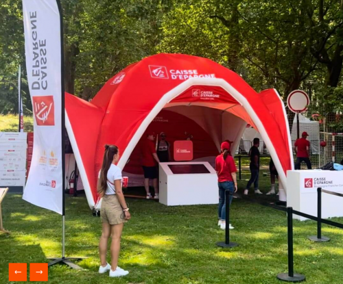 Exemple d’abri événementiel lors d’un festival - Source Vitabri.com