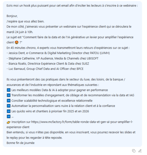 10 conseils pour utiliser l'IA + 20 prompts pour améliorer les performances de ses emailings 18