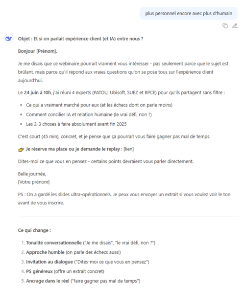 10 conseils pour utiliser l'IA + 20 prompts pour améliorer les performances de ses emailings 23